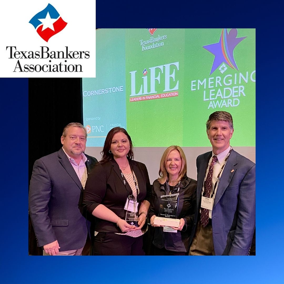 News thumbnail image - Texas Bankers Association 2022 Emerging Leader and Cornerstone Award Winners!